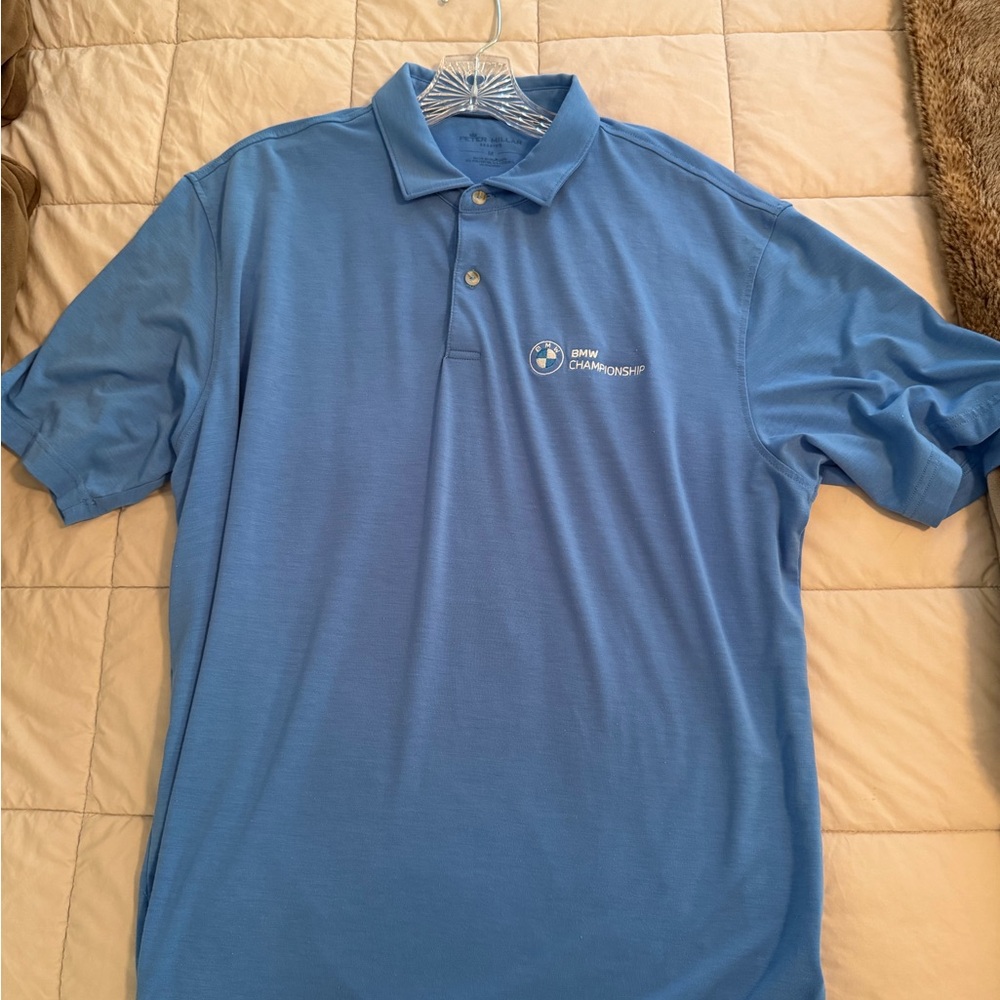 Peter Millar Light Blue Polo Shirt - BMW Championship - Mens size M